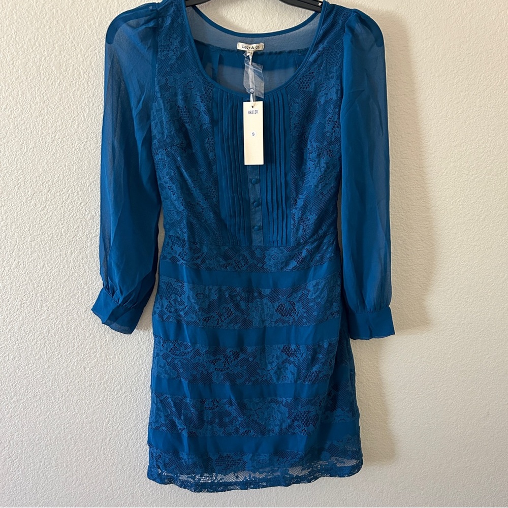 Lucy Paris Lightweight Aqua Dress